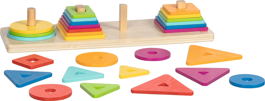 Sortierspiel Farben- und Formenpyramiden