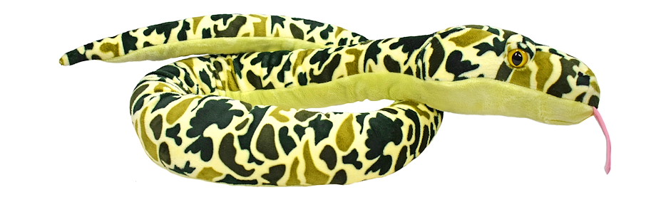 Plüsch Schlange Camo Tarngrün
