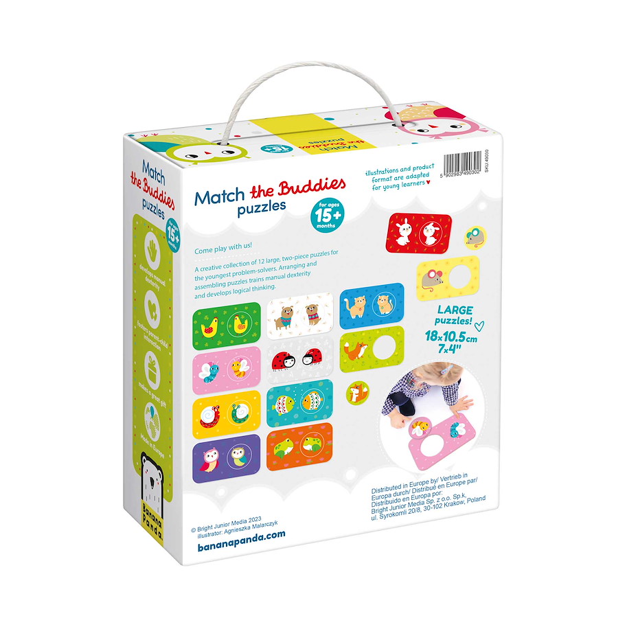 Puzzle "Match The Buddies" 15m+ - 24 Teile / 12 Puzzles