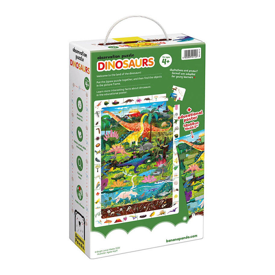 Puzzle "Observation Dinosaurs" 4+ / 60 Teile