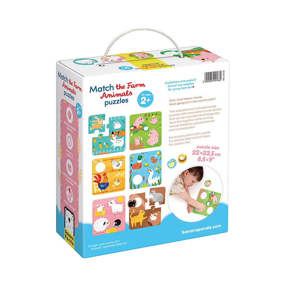 Puzzle "Match the Farm Animals" 2+ / 36 Teile
