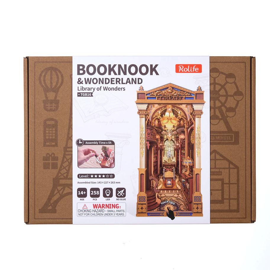 Holzbausatz 'LIBRARY OF WONDERS'
