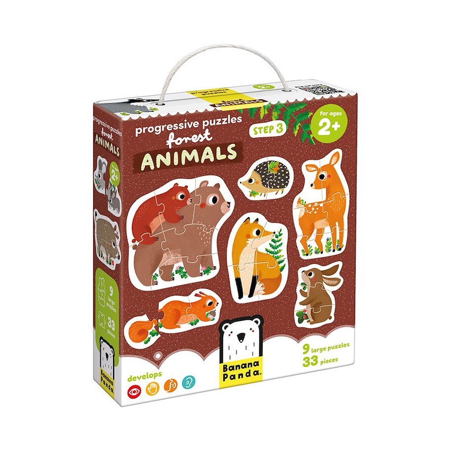 Puzzle "Progressive Forest Animals" 2+ / 33 Teile