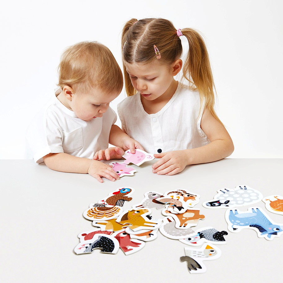 Puzzle "Progressive Farm Animals" 18m+ / 30 Teile