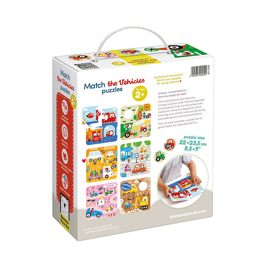 Puzzle "Match the Vehicles" 2+ / 36 Teile