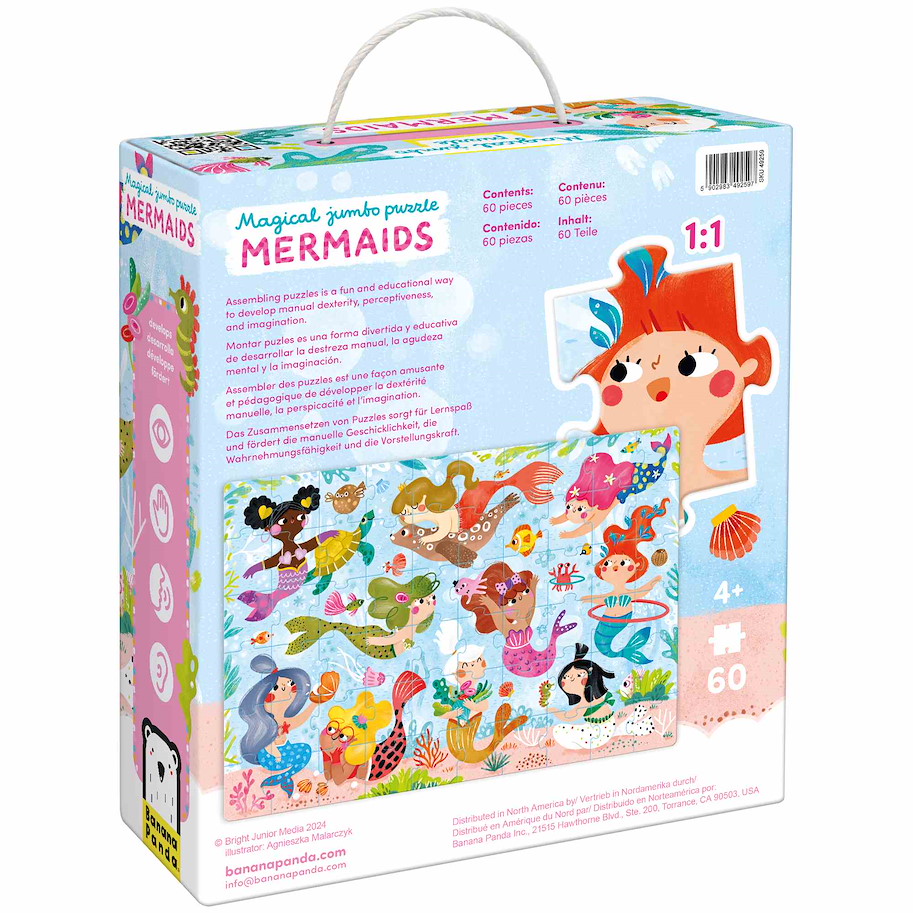 Puzzle "Magical Jumbo Mermaids" 4+ / 60 Teile