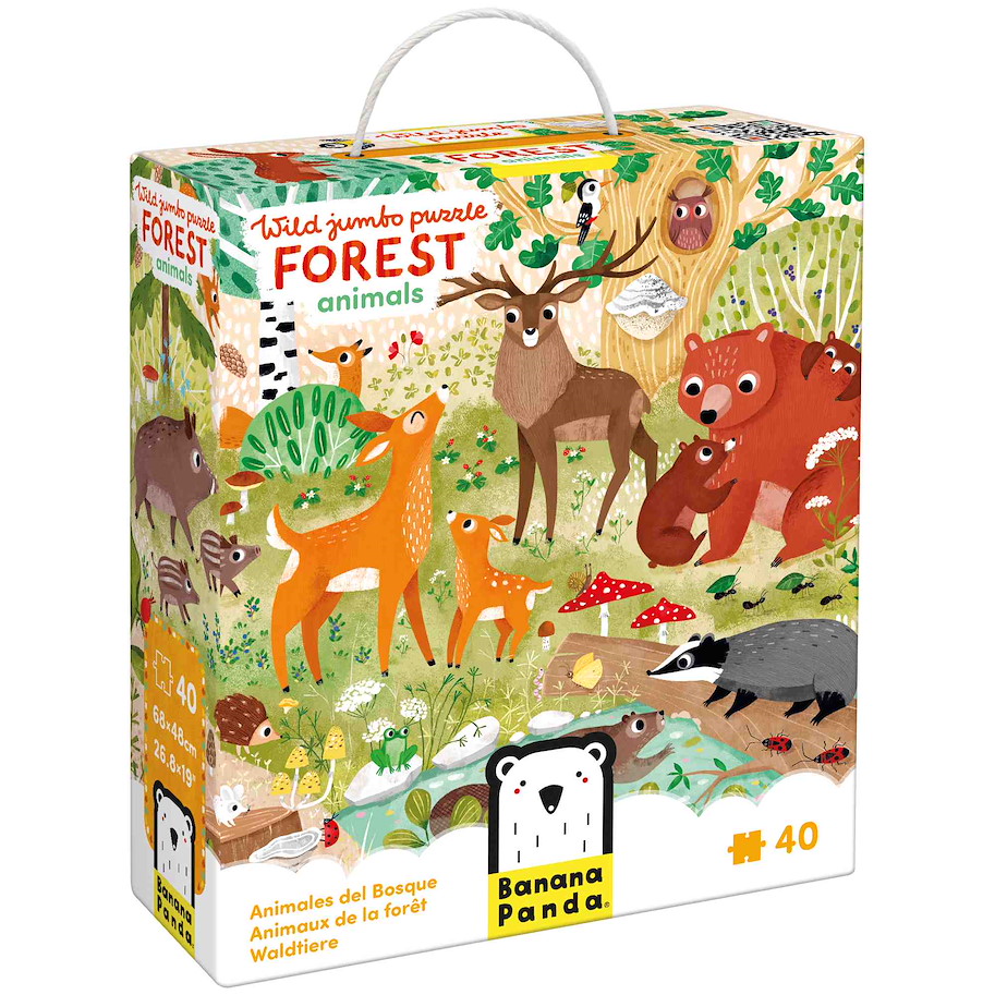 Puzzle "Wild Jumbo Forest Animals" 3+ / 40 Teile