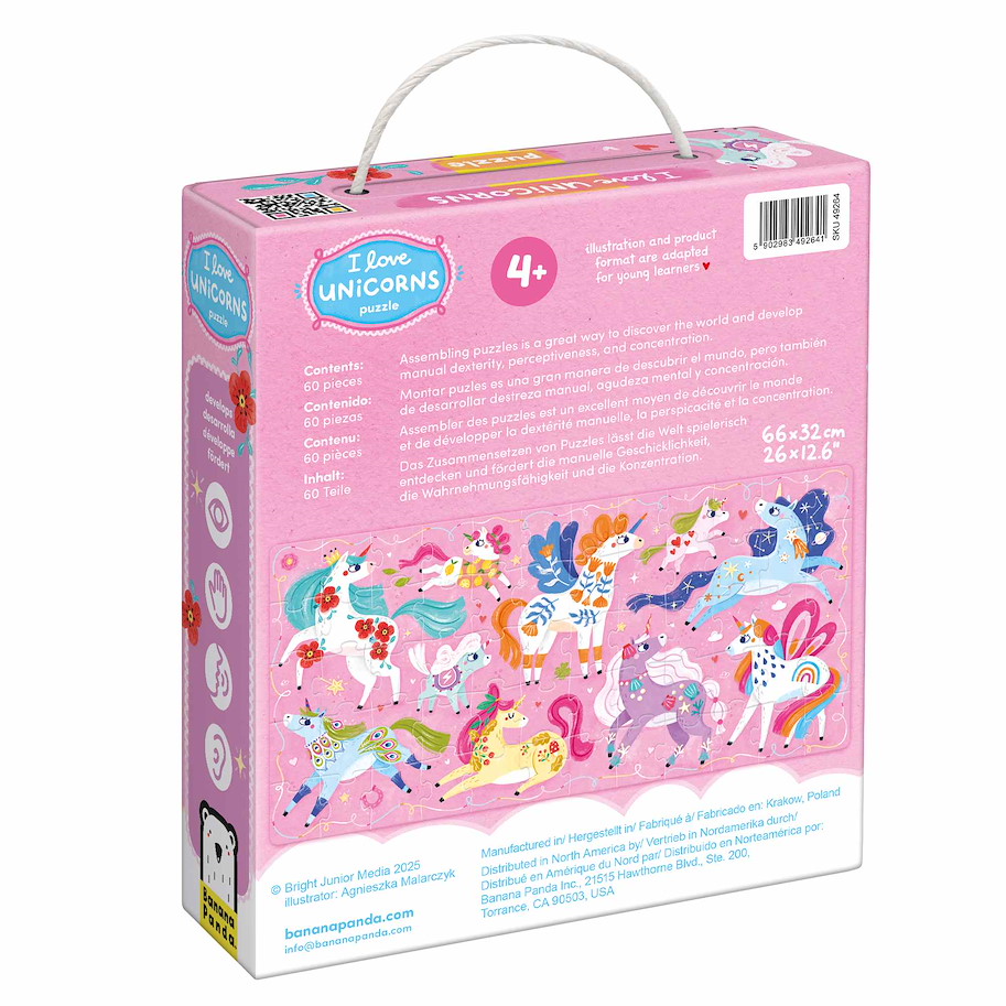 Puzzle "I Love Unicorns" 4+ / 60 Teile