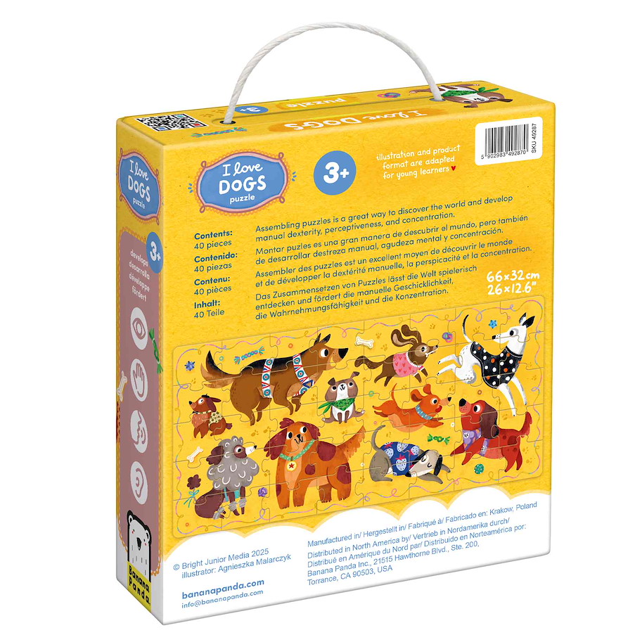 Puzzle "I Love Dogs" 3+ / 40 Teile