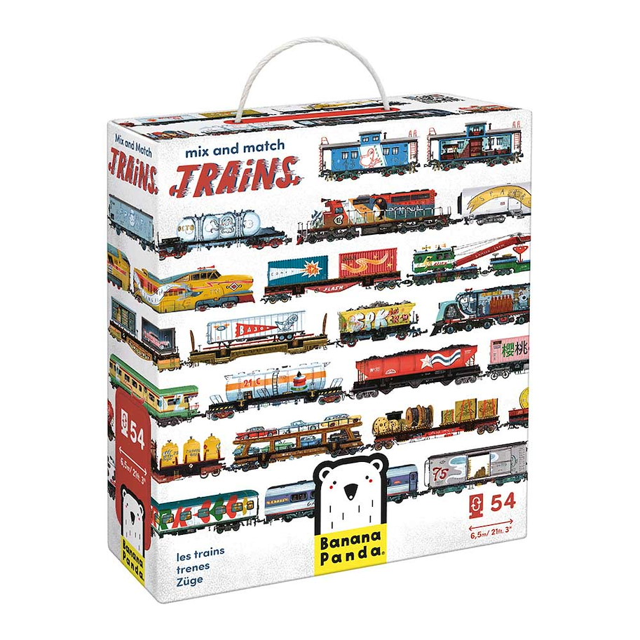 Puzzle "Mix an Match Trains" 5+ / 54 doppelseitige Teile