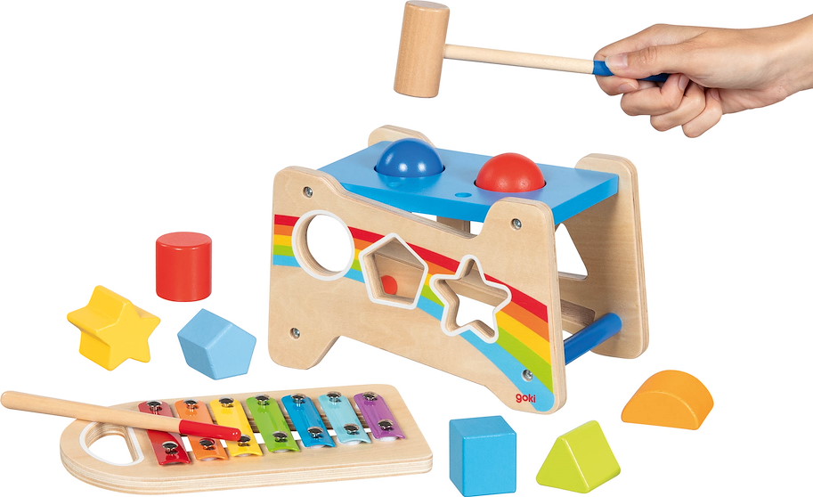 Hammerbank mit Xylophon und Sortierfunktion