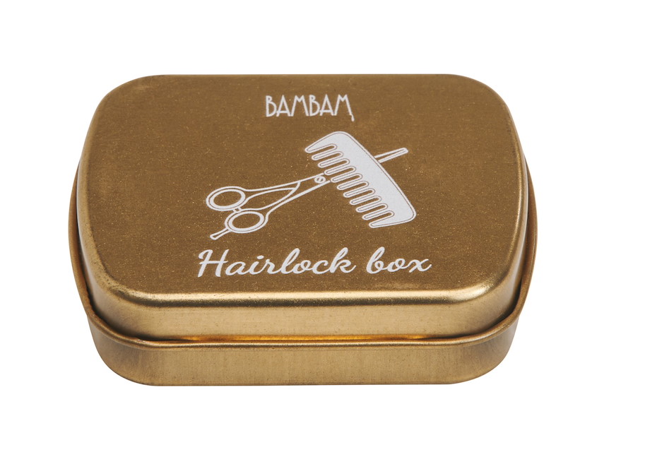 Meine erste Haarlockendose in goldener Box