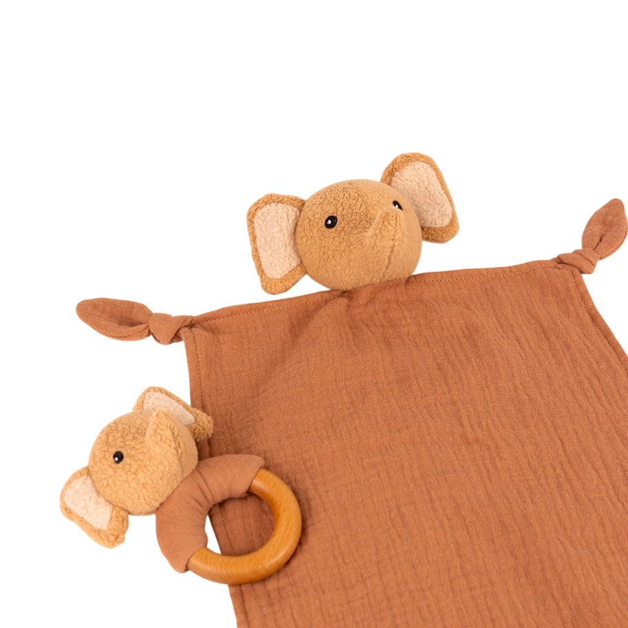 Geschenkset Elephant Ollie Schmusetuch & Rassel