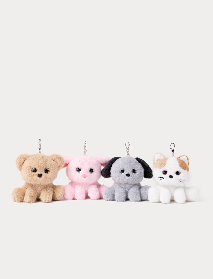 Taschenanhänger Tiere 10  cm, 4-fach ass. im Display