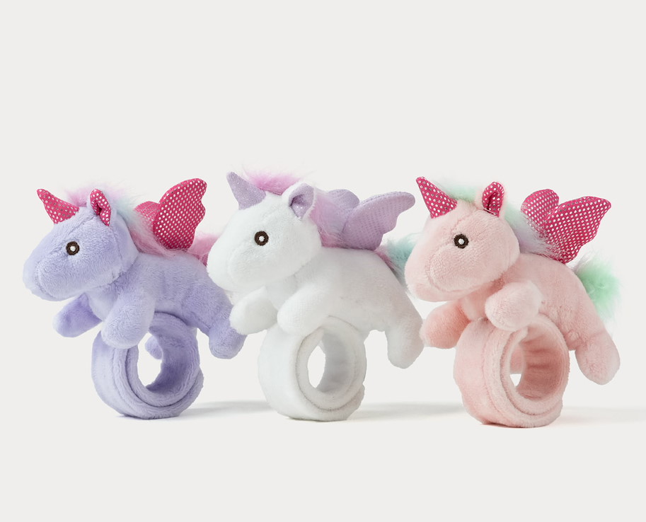 Slap-Armbänder Einhorn 3-farbig ass. im Display