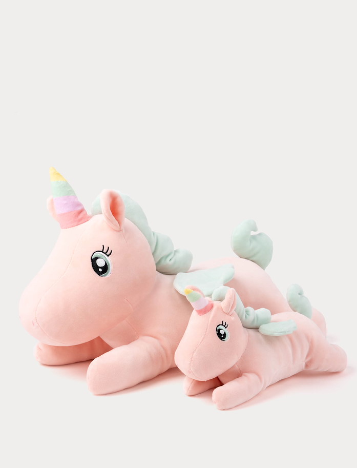 Liegendes Einhorn, Pfirsich 52  cm