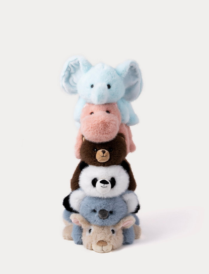 Liegender Elefant hellblau 34  cm