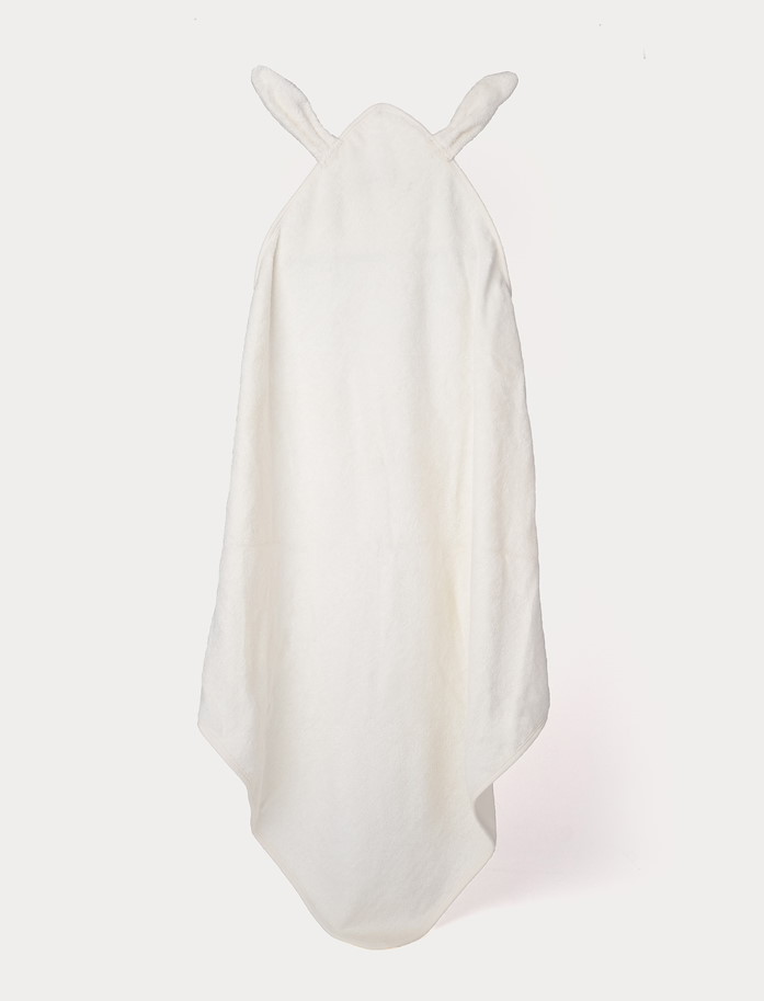 Baby-Kapuzenhandtuch, Bambus, Hase, Creme