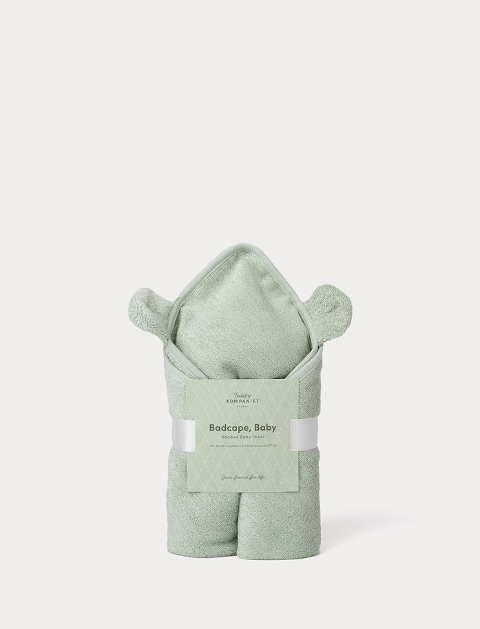 Baby-Kapuzenhandtuch Bambus, Teddy, Grün