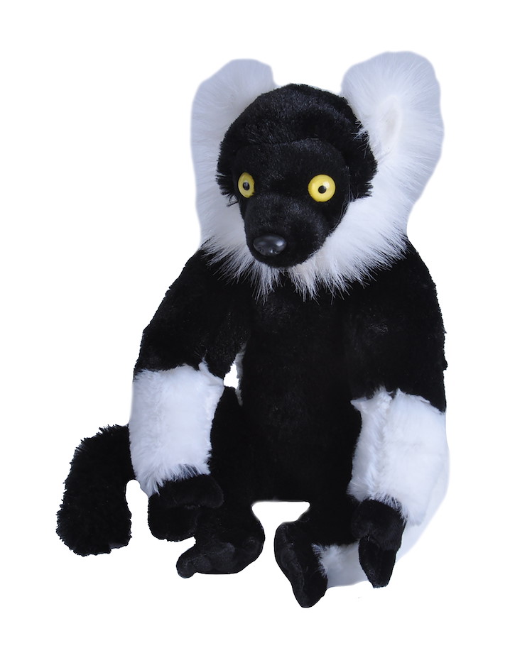 Plüsch Black White Ruffed Lemur Cuddlekin