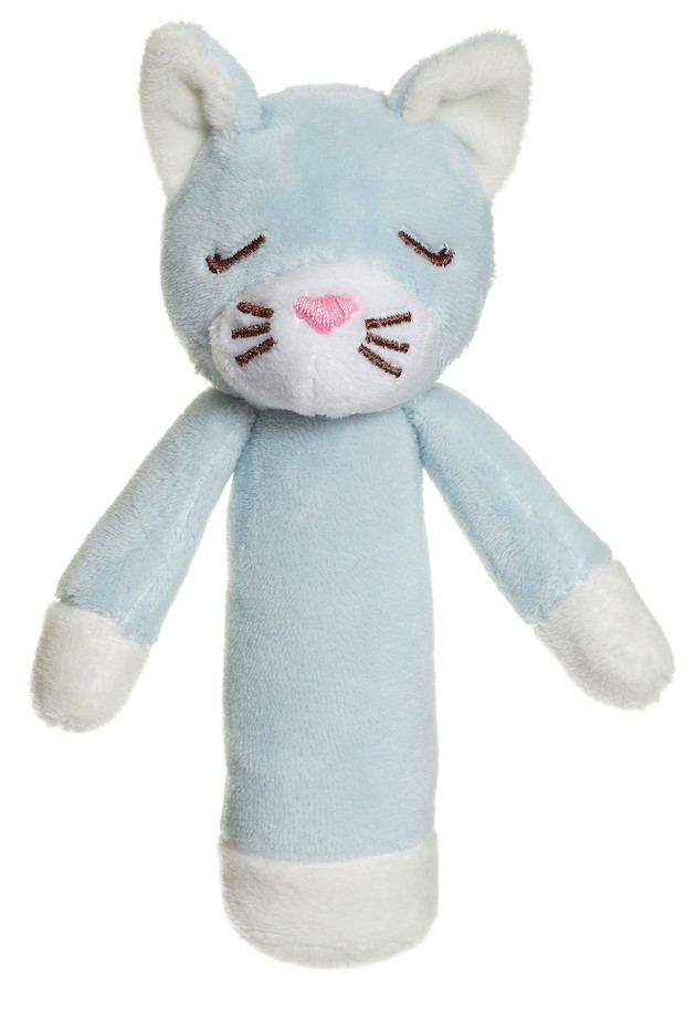 Rassel Kätzchen blau 14  cm