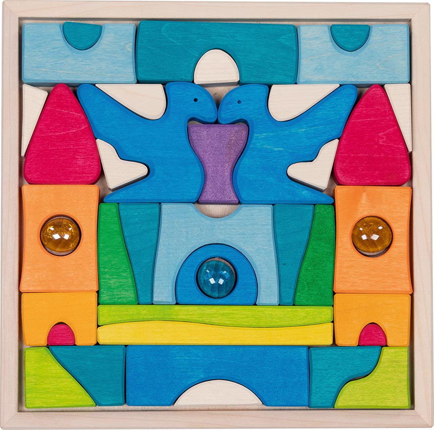 Schlossbaupuzzle Burg Funkelstein, 41 teilig