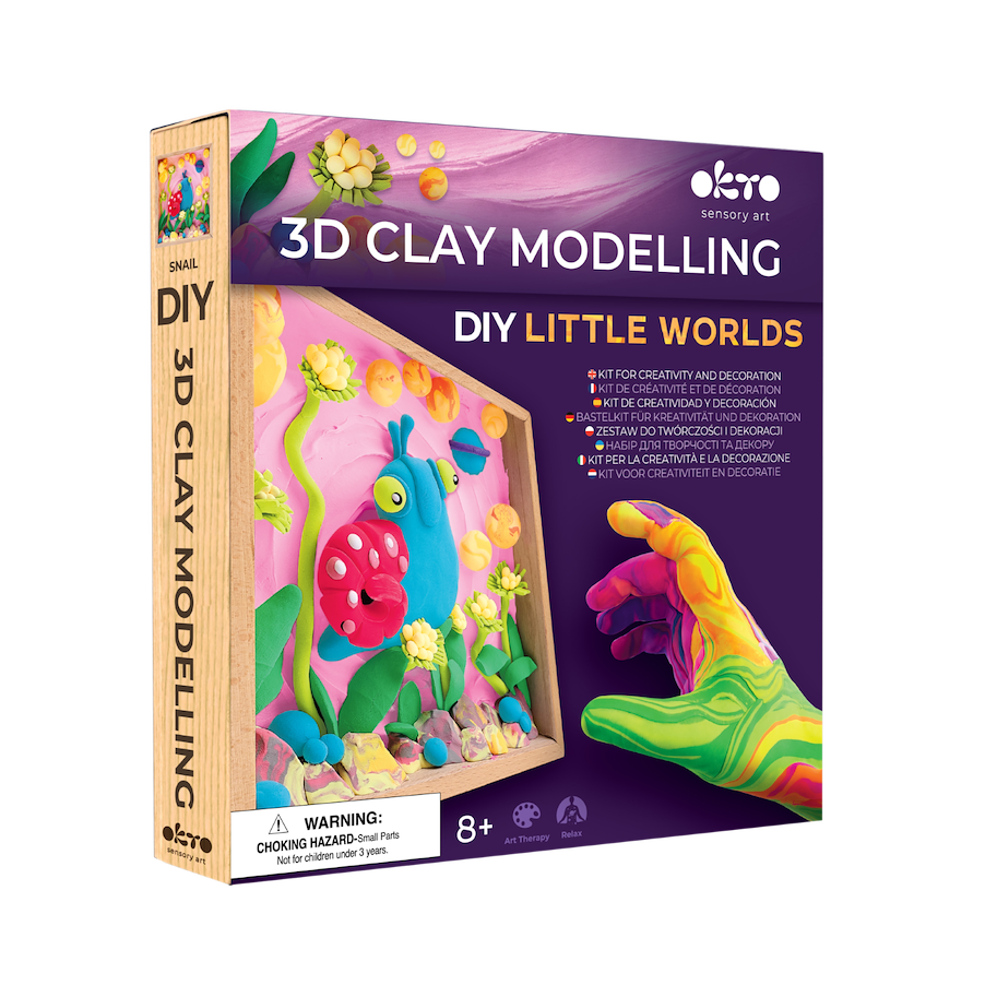 Kleine Welt 3D 'Schnecke' im Holzkasten
