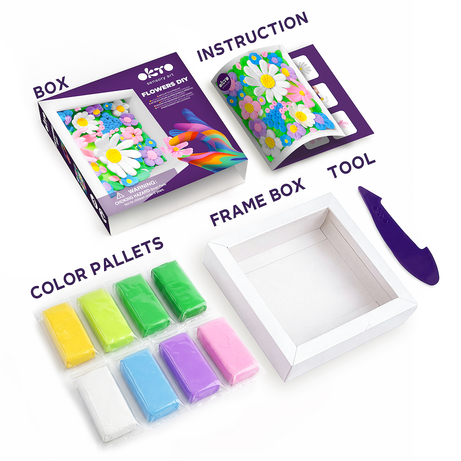 3D Kreativset 'Feld-Blumen'