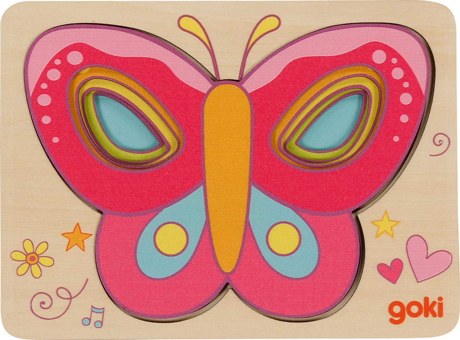 Schichtenpuzzle Schmetterling, 5 Schichten