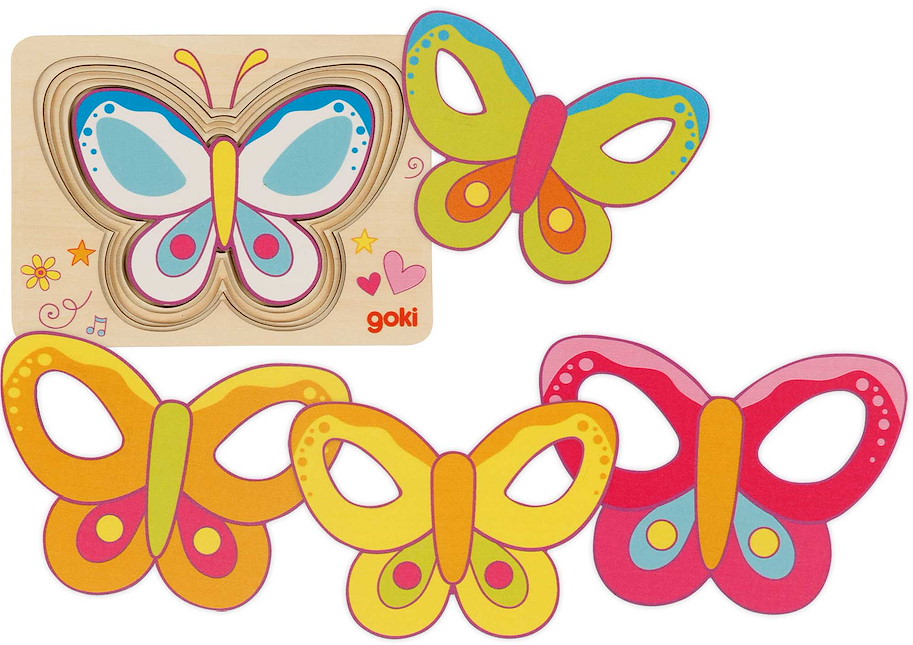 Schichtenpuzzle Schmetterling, 5 Schichten