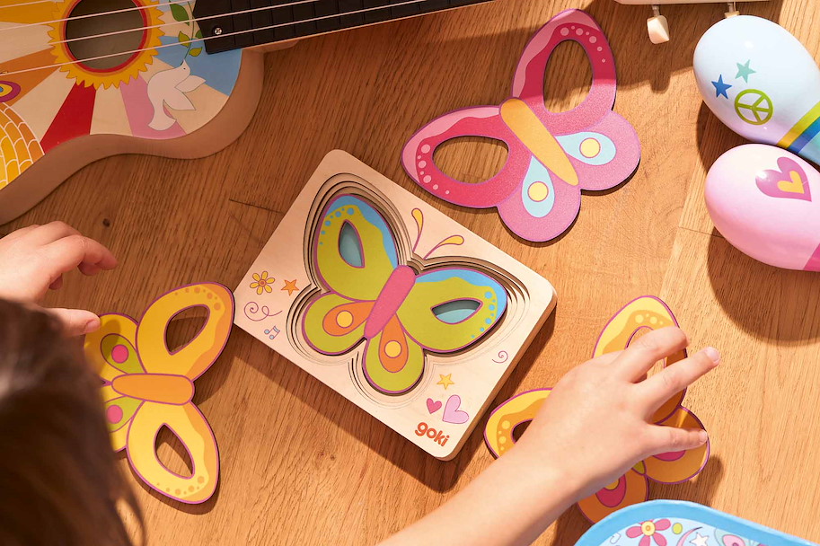 Schichtenpuzzle Schmetterling, 5 Schichten