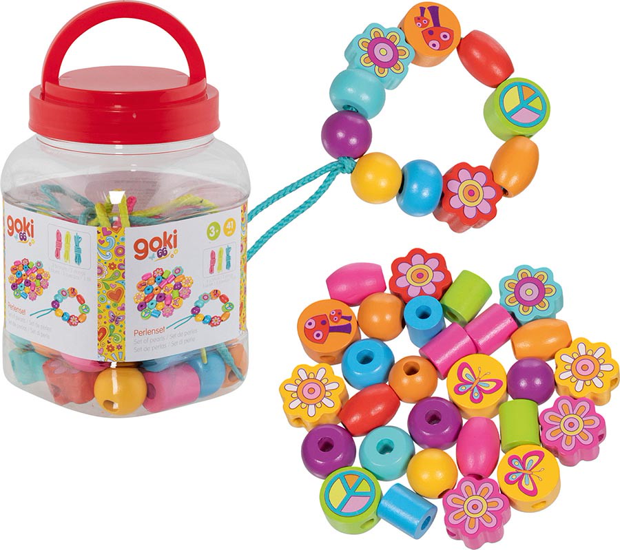 Perlenset Flower Power, 6-fach sortiert, goki66