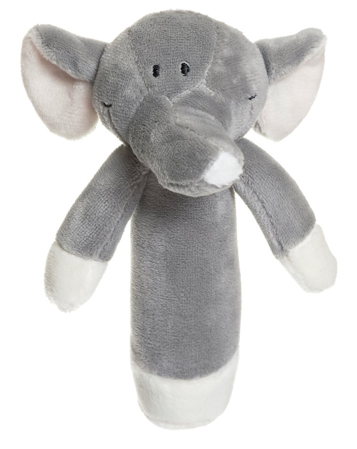 Rassel Elefant grau 14  cm