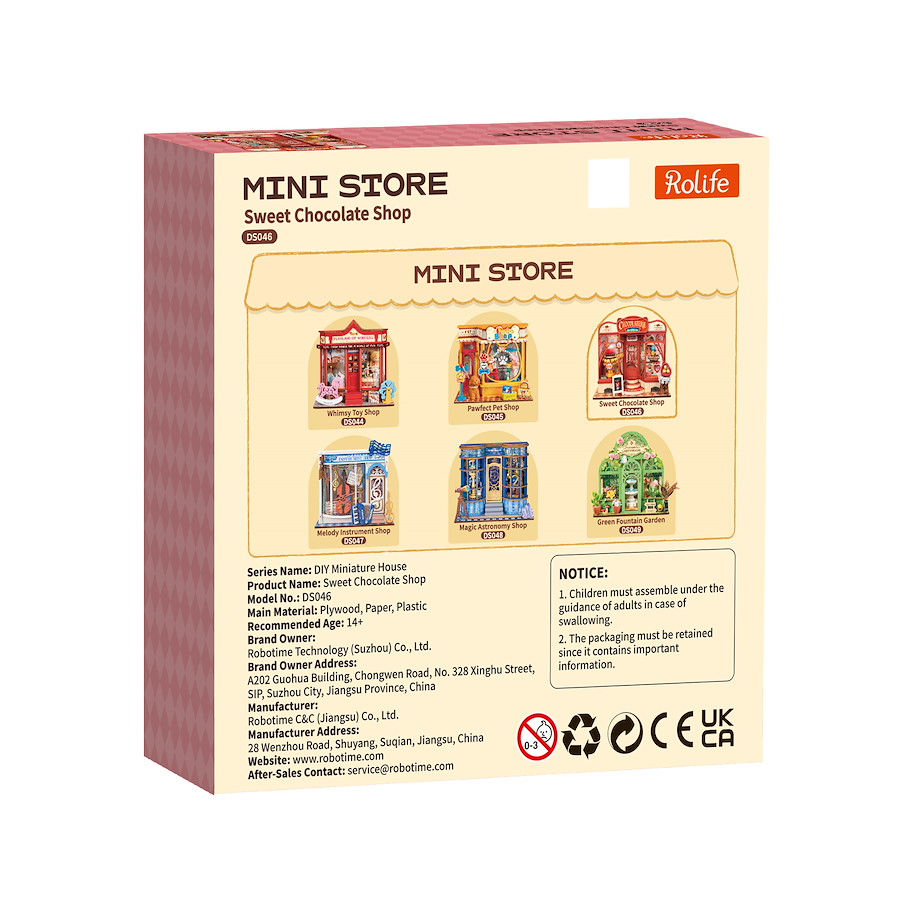 Miniatur-Modellbausatz 'Sweet Chocolate Shop'