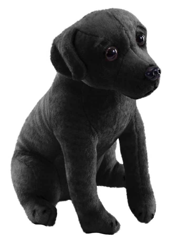 Plüsch Schwarzer Labrador bellend