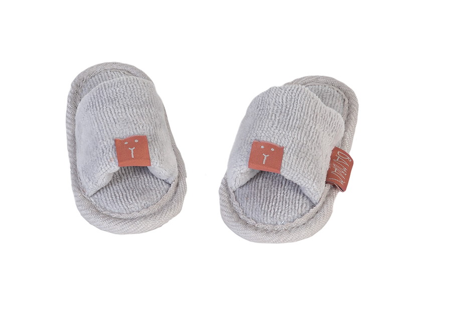 Organic Slippers grau 11 cm