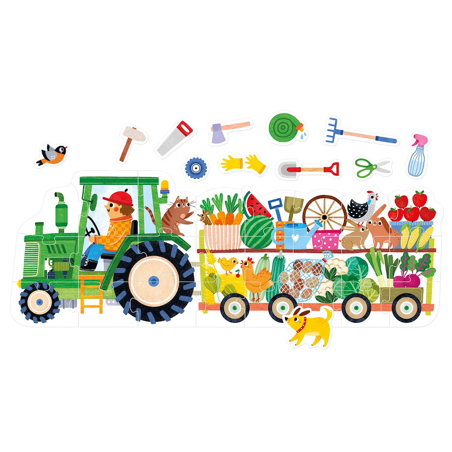 Puzzle "Play-as-you-go" Tractor 3+4+
