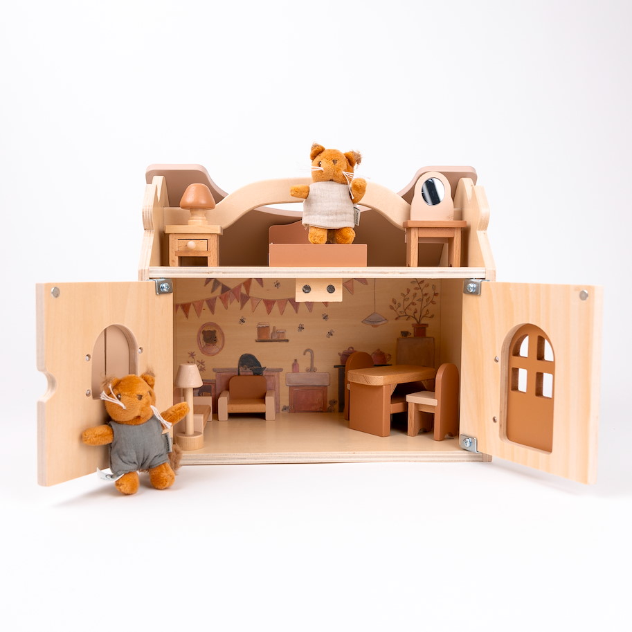 Puppenhaus mit Eichhörnchen