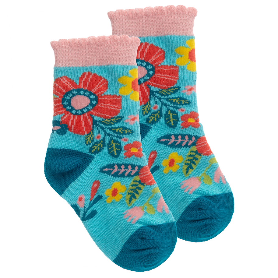 Kinder-Socken Blumen