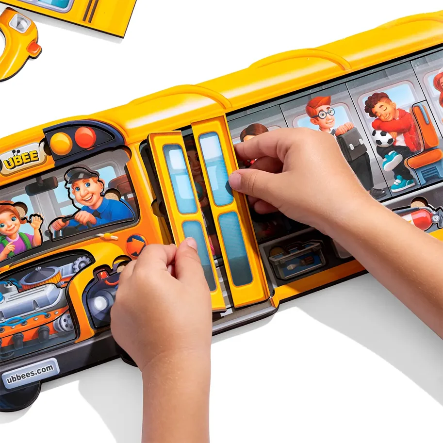 Schichtenpuzzle Schulbus