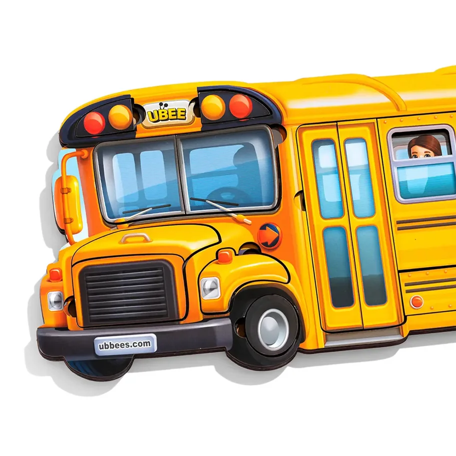 Schichtenpuzzle Schulbus