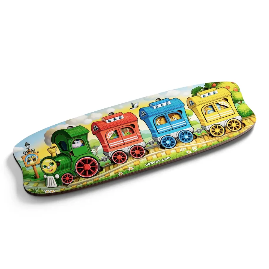 Formenpuzzle 'Fröhlicher Zug mit 3 Waggons'