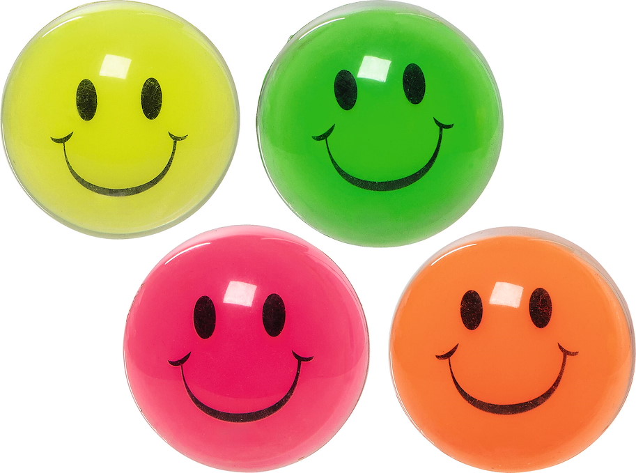 Flummy Bälle Smile, 4fach sortiert, 12er Set