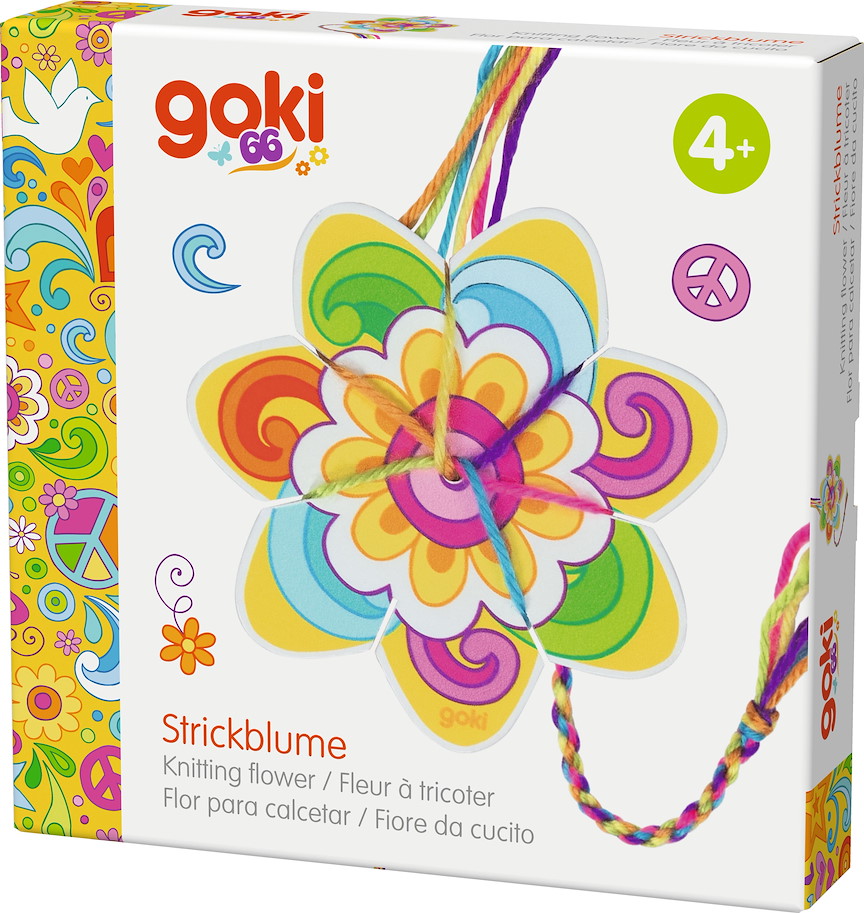 Strickblume und Strickschmetterling, 2-fach sortiert, goki66