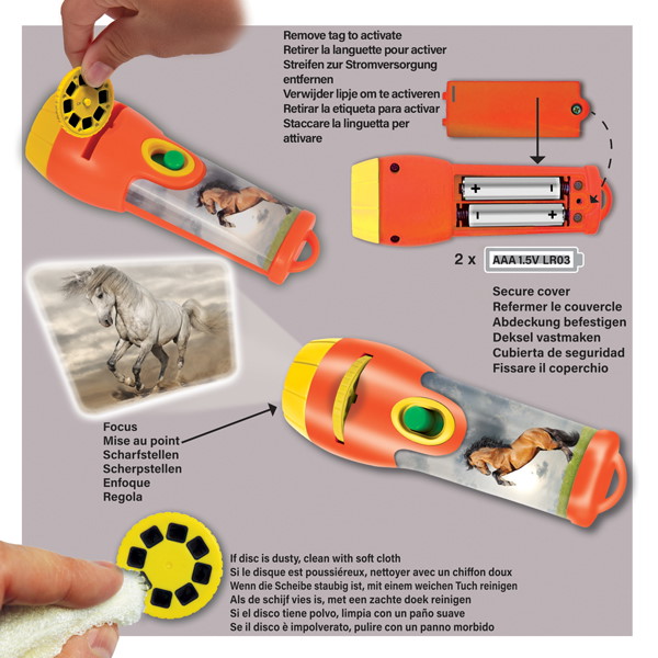 Taschenlampe & Projektor Pferde
