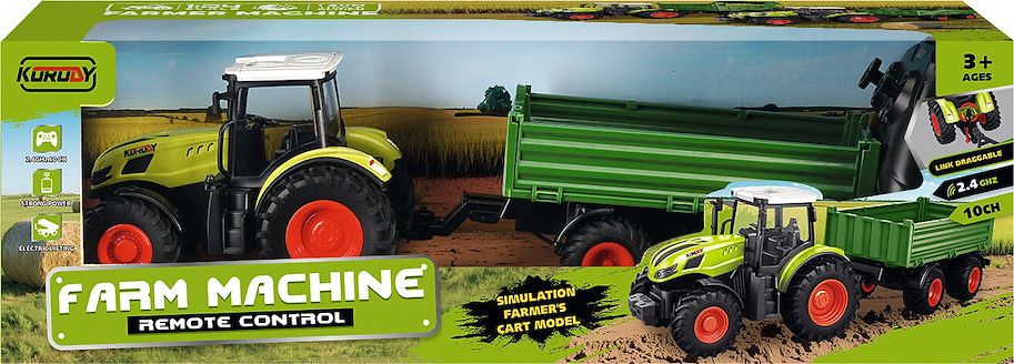 Traktor mit Anhänger,ferngesteuert, 1:24