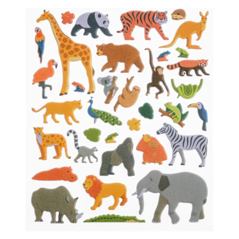 Buch mit Softklebern Zoo