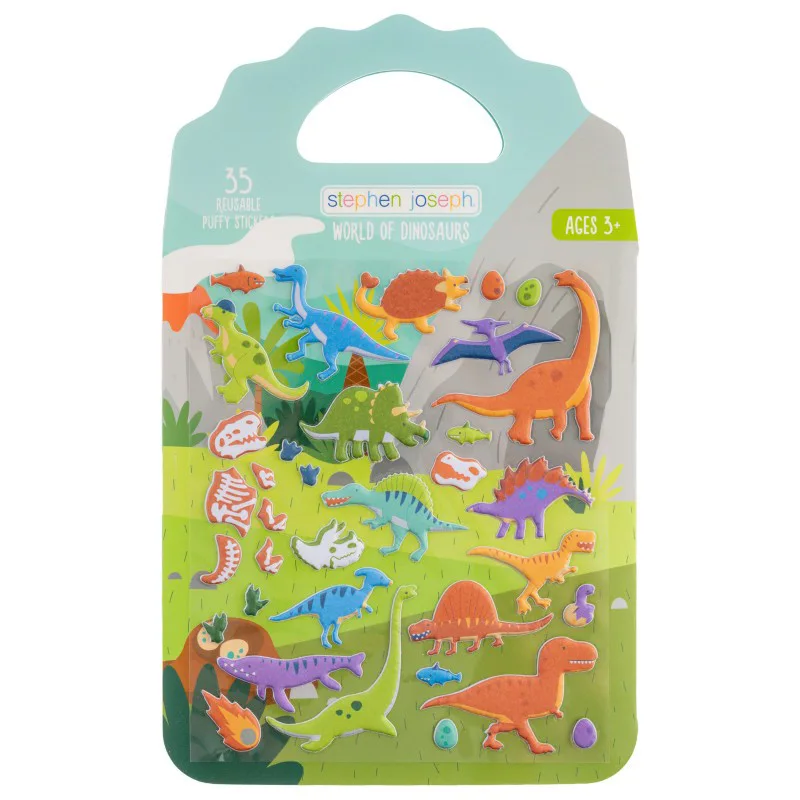 Buch mit Softklebern Dino
