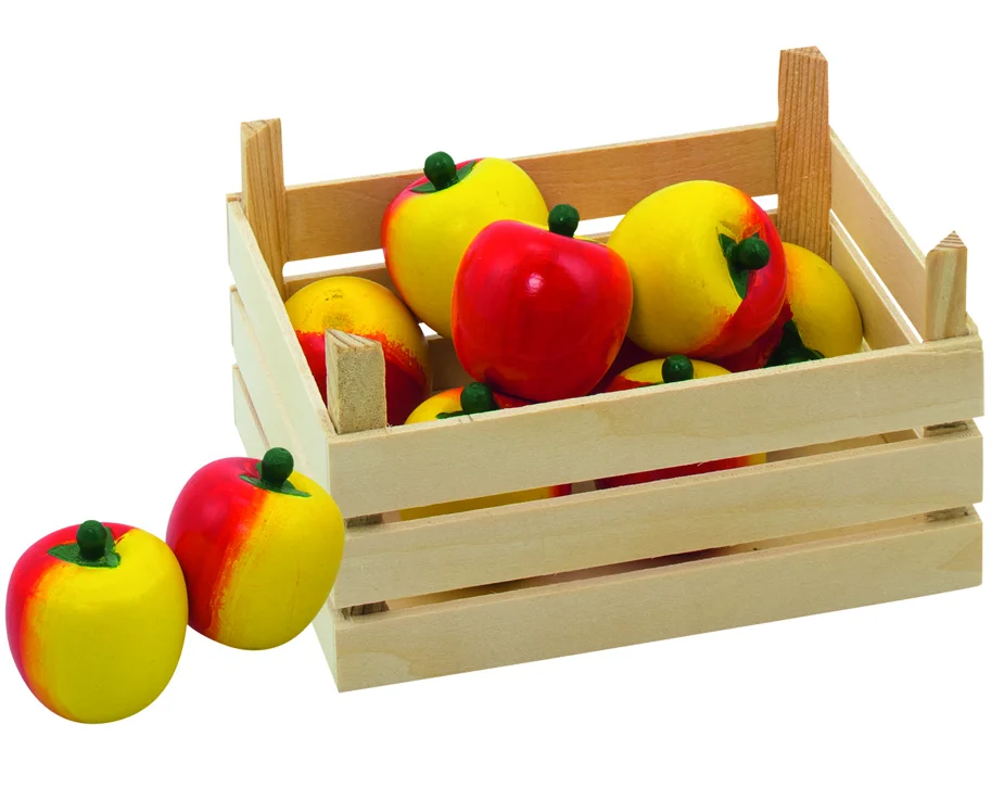 Äpfel in Obstkiste, per Set